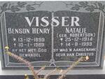 VISSER Benson Henry 1899-1989 & Natalie ROBERTSON 1914-1999