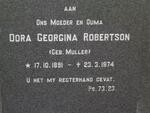 ROBERTSON Dora Georgina nee MULLER 1891-1974