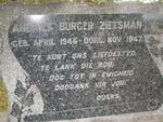 ZIETSMAN Andries Burger 1946-1947