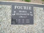 FOURIE Maria Elizabeth 1925-2006