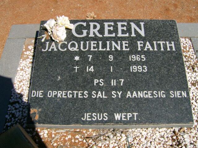GREEN Jacqueline Faith 1965-1993
