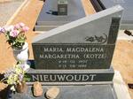NIEUWOUDT Maria Magdalena Margaretha nee KOTZÉ 1907-1996