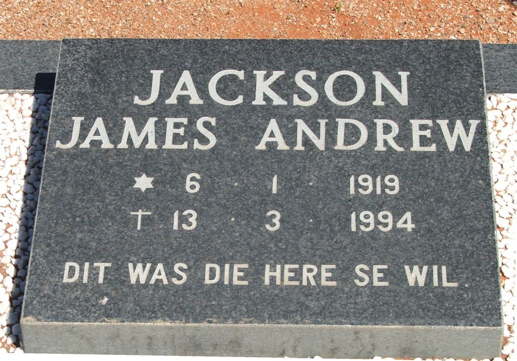 JACKSON James Andrew 1919-1994