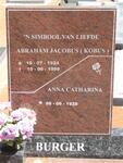 BURGER Abraham Jacobus 1924-1999 & Anna Catharina 1928-
