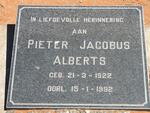 ALBERTS Pieter Jacobus 1922-1992
