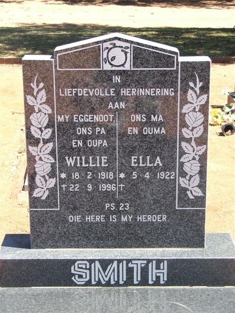 SMITH Willie 1918-1996 & Ella 1922-