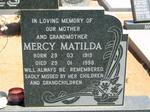 HAWKES Mercy Matilda 1919-1998