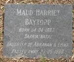 BAYTOPP Maud Harriet 1887-1968