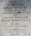 BLAKE William Norman 1917-1994 & Eunice May 1916-1992
