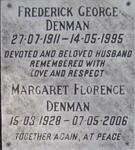 DENMAN Frederick George 1911-1995 & Margaret Florence 1928-2006