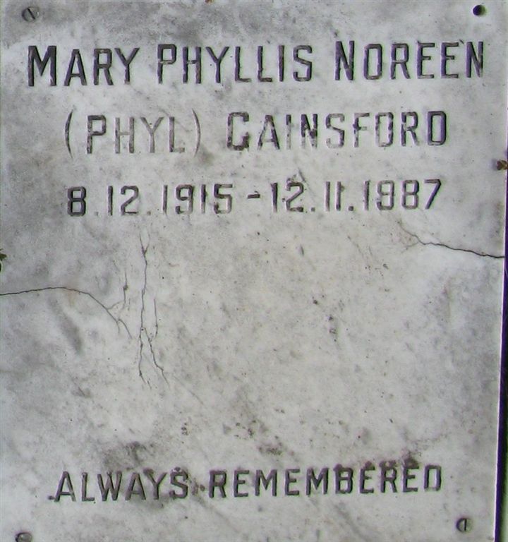 GAISFORD Mary Phyllis Noreen 1915-1987