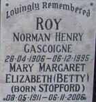 ROY Norman Henry Gascoigne 1906-1995 & Mary Margaret Elizabeth STOPFORD 1911-2006