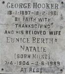 H0OKER George 1897-1961 & Eunice Bertha Natalie MILNE 1904-1989