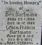 HARTMANN Ben 1906-1989 & Grace Francis 1912-1996