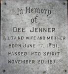 JENNER Dee 1891-1971