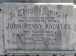 KNOWLES John Henry 1886-1956