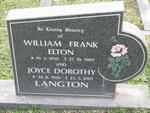 LANGTON William Frank Elton 1930-1989 & Joyce Dorothy 1926-2001