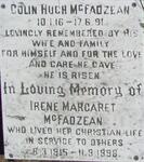 MCFADZEAN Colin Hugh 1916-1971 & Irene Margaret 1915-1998