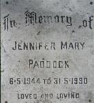 PADDOCK Jennifer Mary 1944-1990