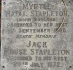 STAPLETON Jack Rouse -1972 & Myrtle Natal BORLAND -1960