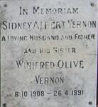 VERNON Sidney Albert :: VERNON Winifred Olive  1908-1991