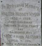 VIVIAN  Walter Hussey 1852-1928 & Ishie ALISON 1852-1931