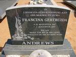 ANDREWS Francina Gertruida 1917-1997