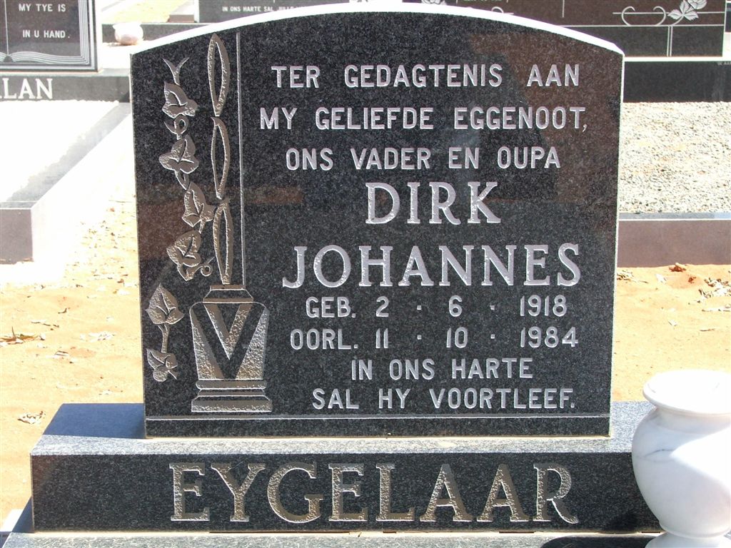 EYGELAAR Dirk Johannes 1918-1984