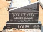 LOUW Maria Aletta nee GROBBELAAR 1954-1985