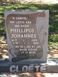 CLOETE Phillipus Johannes 1925-1990