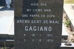 GAGIANO Arend Gert de Waal 1915-1979