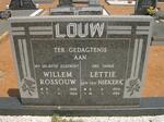 LOUW Willem Rossouw 1906-1988 & Lettie VAN NIEKERK 1904-1998