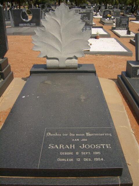 JOOSTE Sarah 1915-1984