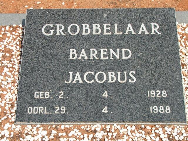 GROBBELAAR Barend Jacobus 1928-1988