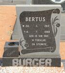 BURGER Bertus 1913-1988