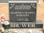 BRUWER Martha Maria Susanna 1921-2000