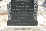 BADENHORST Jacobus F. 1887-1972 & Magrietha E. BURGER 1891-1963