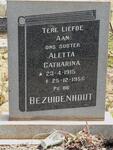 BEZUIDENHOUT Aletta Catharina 1915-1956