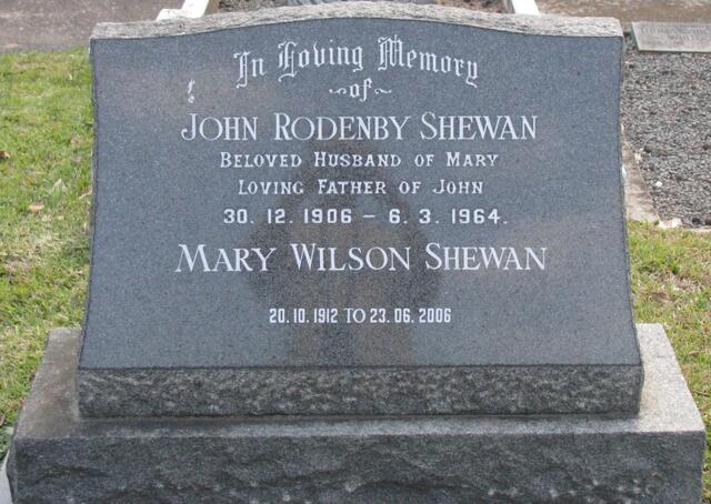 SHEWAN John Rodenby 1906-1964 & Mary Wilson 1912-2006