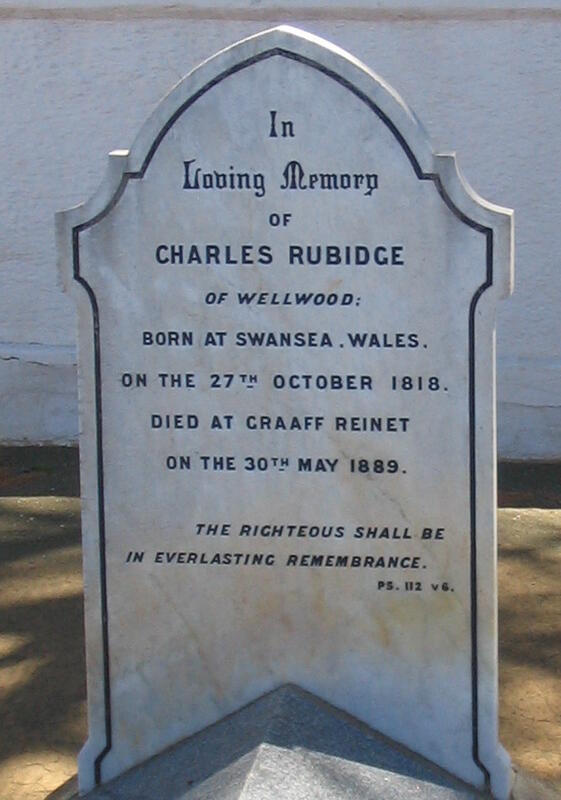 RUBIDGE Charles 1818-1889