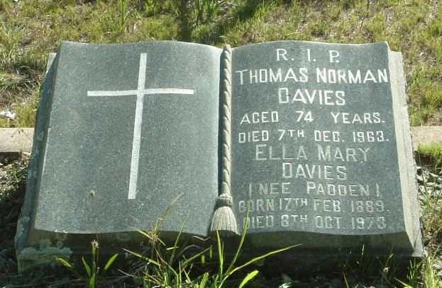 DAVIES Thomas Norman -1963 & Ella Mary PADDEN 1889-1973
