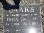LAAKS Frieda Caroline 1914-1999