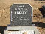 GREEFF Philip Frederick 1961-1985