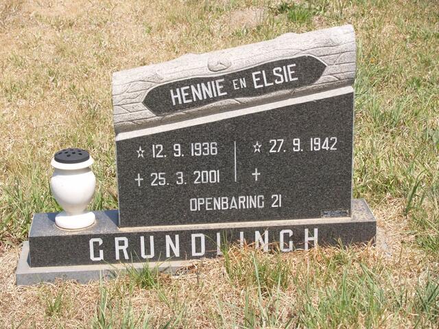 GRUNDLINGH Hennie 1936-2001 & Elsie 1942-