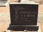 BANK Margaretha, van der 1881-1975 