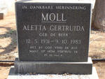 MOLL Aletta Gertruida nee DE BEER 1931-1983