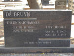 BRUYN Theunis Johannes, de 1909-1977 & Lily Judith 1907-1978