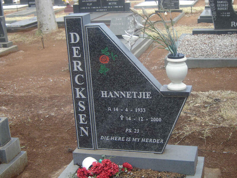 DERCKSEN Hannetjie 1933-2000