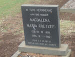 COETZEE Magdalena Maria 1895-1982