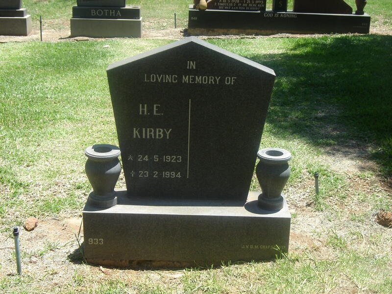 KIRBY H.E. 1923-1994